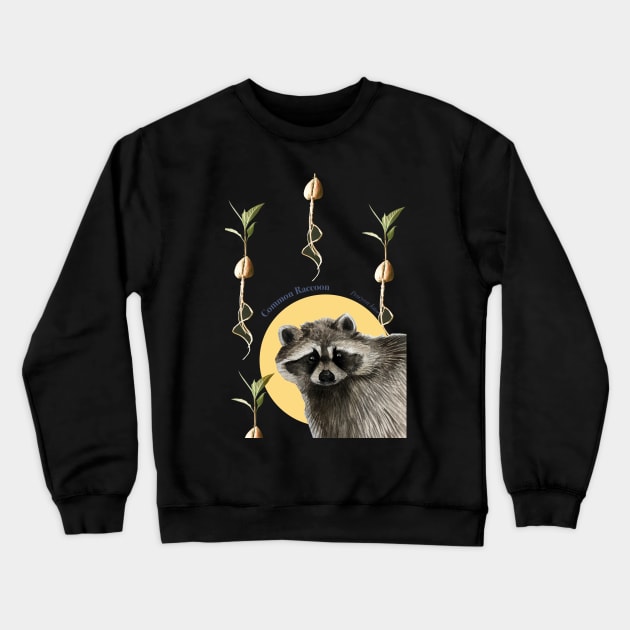 Raccoon Crewneck Sweatshirt by KatelynDavisArt